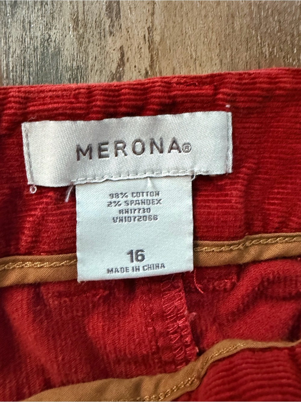 Merona Women’s Burnt Orange Corduroy Bootcut Mid Rise 28” Sz 16 Retro - Picture 4 of 8